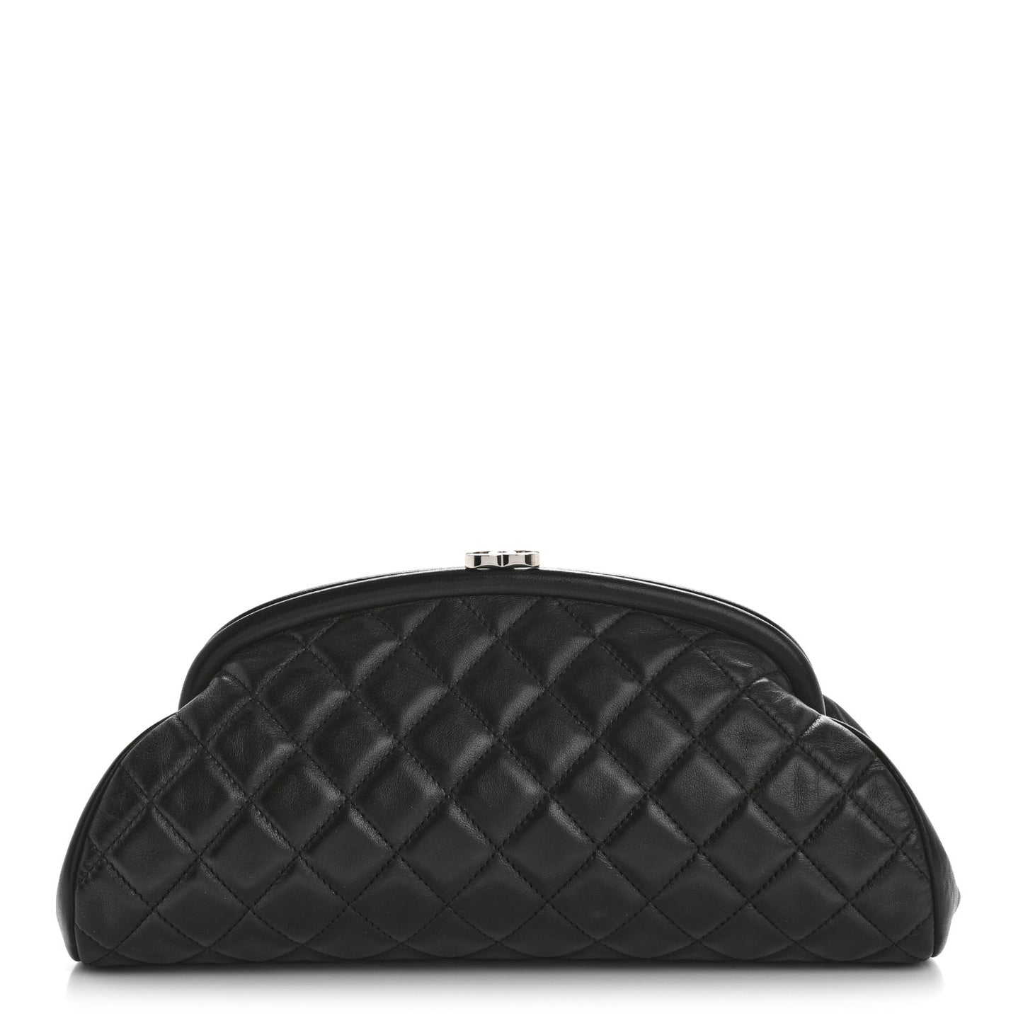 Lambskin Quilted Timeless Clutch  Black