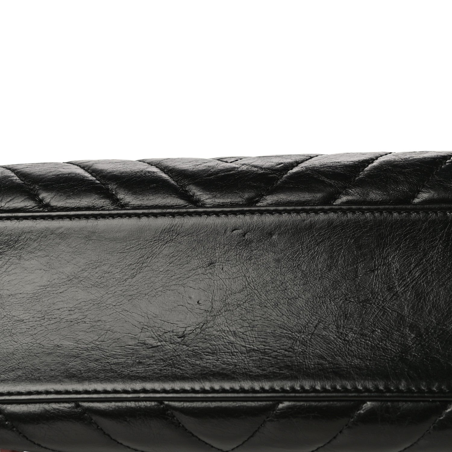 Chanel Aged Calfskin Chevron Quilted Mini Coco Handle Flap Black 11 of 11