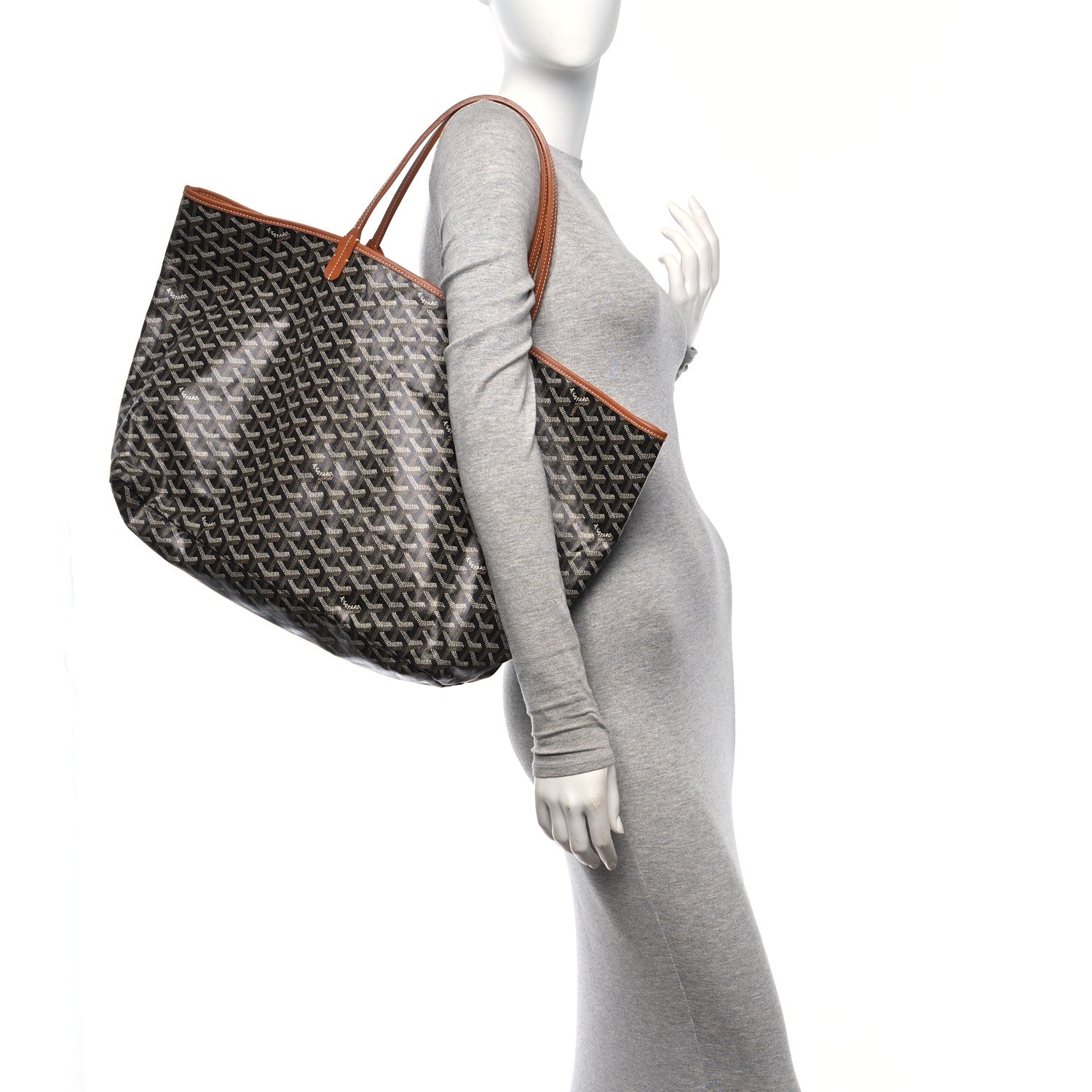 Goyard Goyardine Saint Louis GM Black Gold 2 of 11