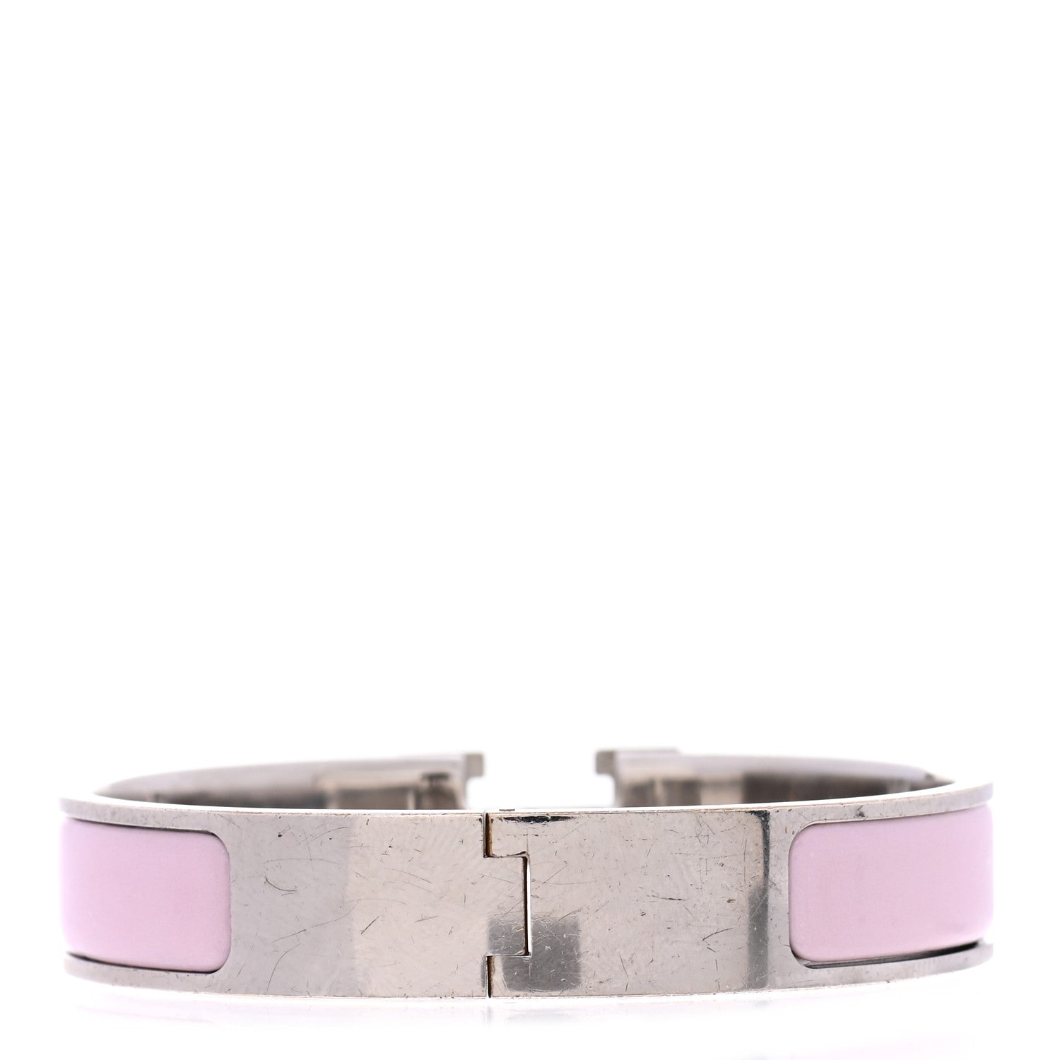 Hermes Enamel Narrow Clic Clac H Bracelet PM Rose Dragee 3 of 5