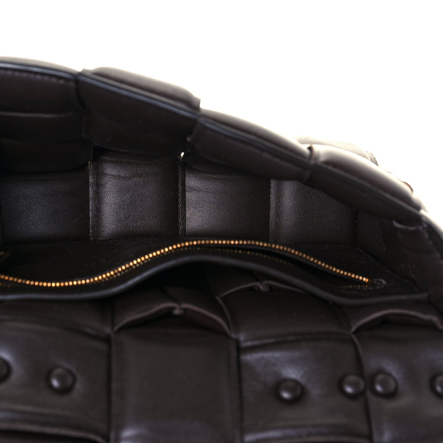 Lambskin Maxi Intreccio Padded Chain Cassette Crossbody Bag Black