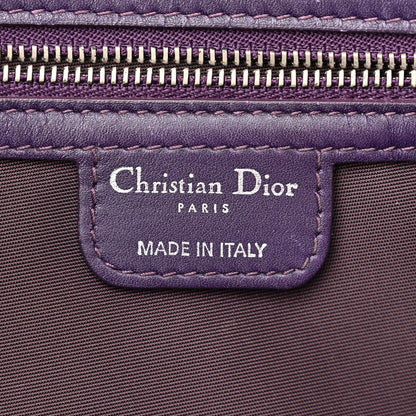 Christian Dior Coated Canvas Cannage Medium Panarea Tote Purple 6 of 20