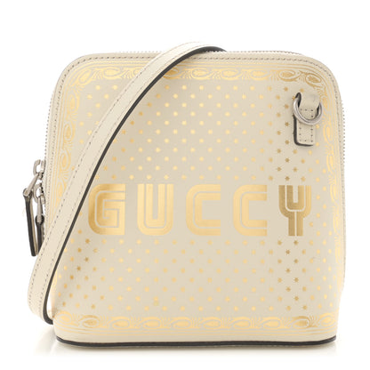 Gucci X SEGA Calfskin GUCCY Stars Mini Dome Shoulder Bag Mystic White Gold 1 of 15