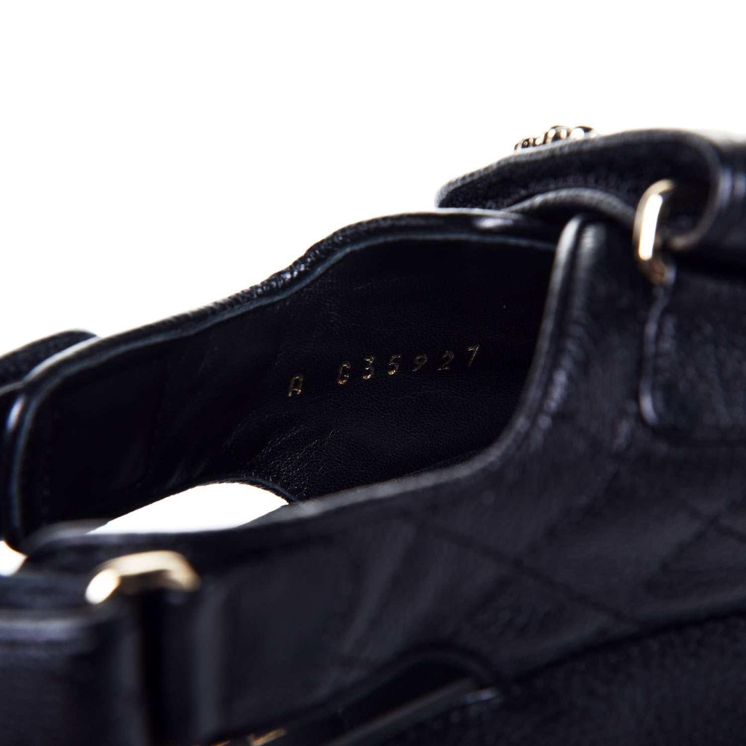 Chanel Grained Calfskin Velcro Dad Sandals 39 Black 7 of 8