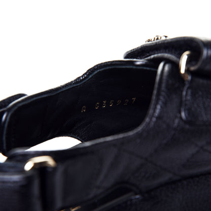 Chanel Grained Calfskin Velcro Dad Sandals 39 Black 7 of 8