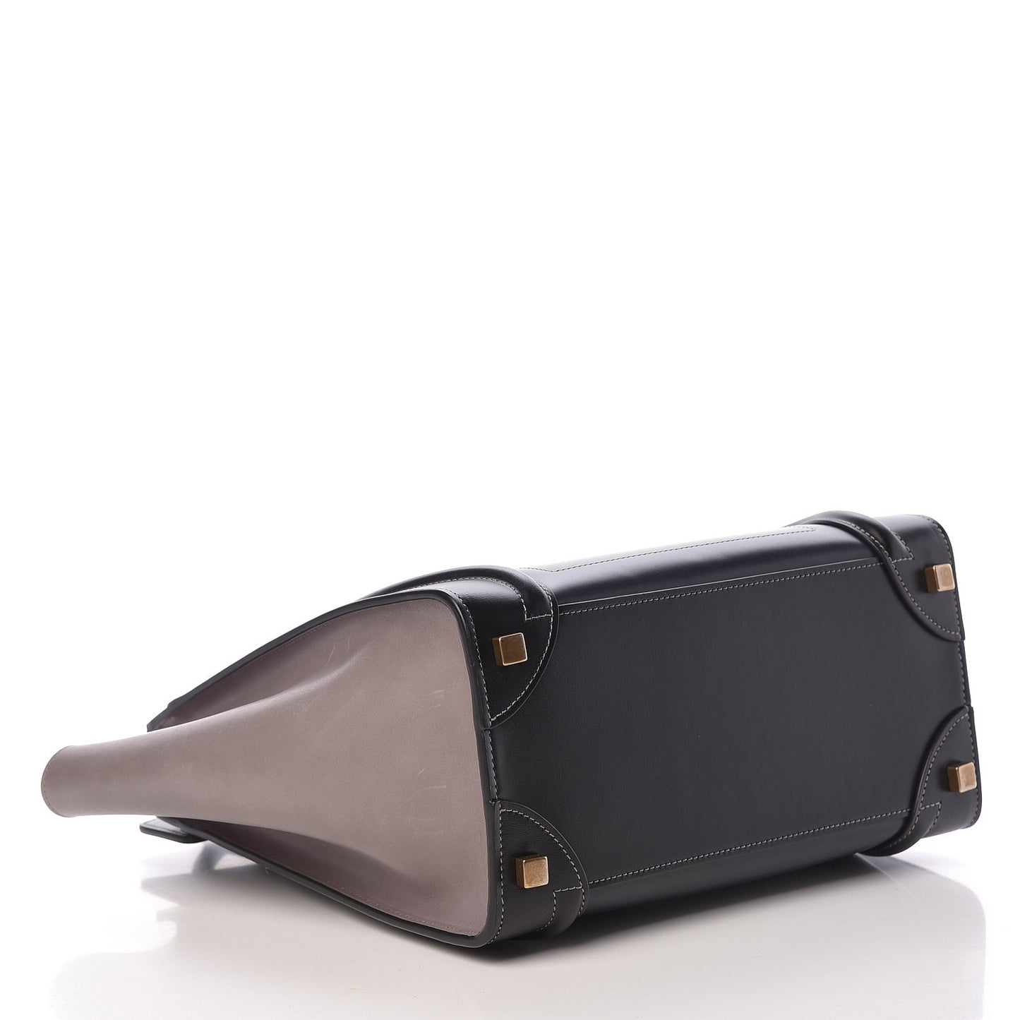 Glazed Calfskin Micro Tri-Color Luggage Dark Blue