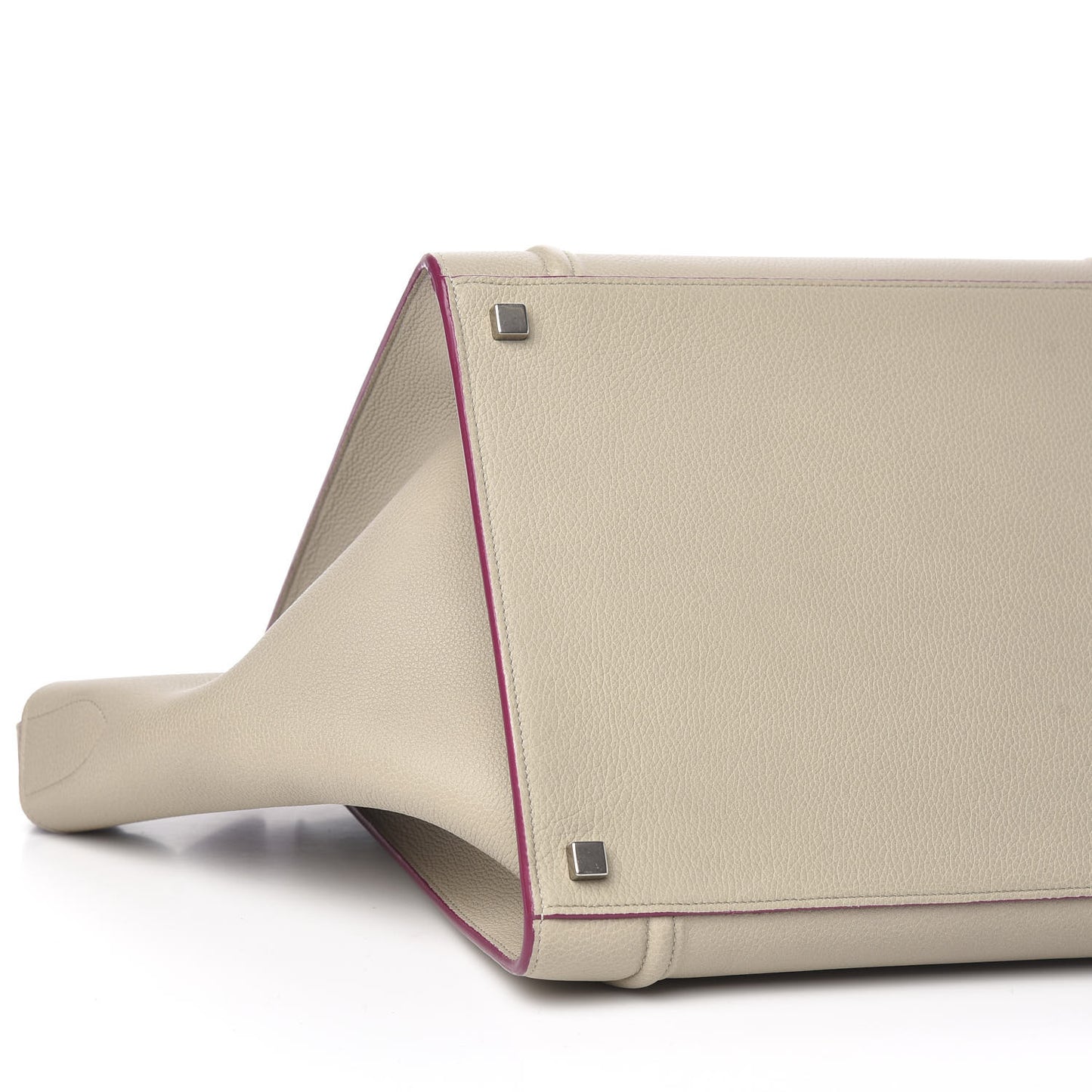 Baby Grained Calfskin Medium Phantom Luggage Beige