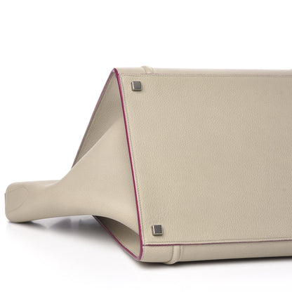 Celine Baby Grained Calfskin Medium Phantom Luggage Beige 9 of 10