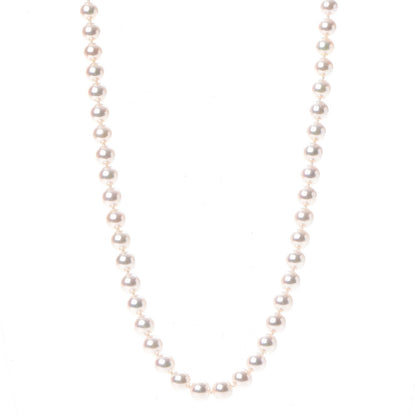 Mikimoto 18K White Gold Akoya 7.5mm 22 Inch Pearl Strand Necklace Earring Set 4 of 13