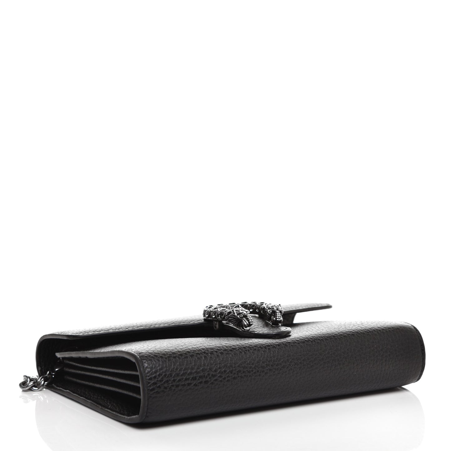 Calfskin Mini Dionysus Chain Wallet Black