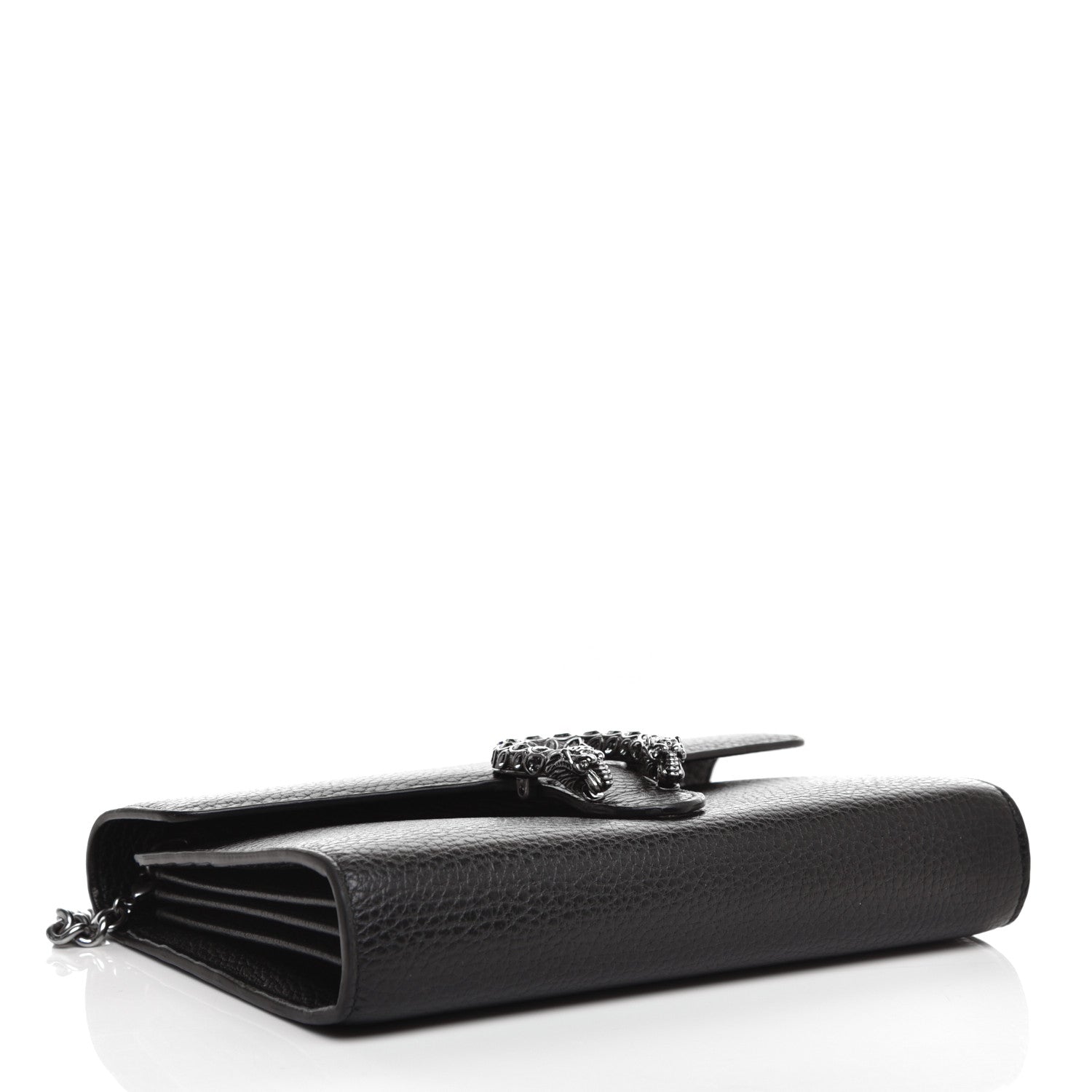 Gucci Calfskin Mini Dionysus Chain Wallet Black 4 of 11