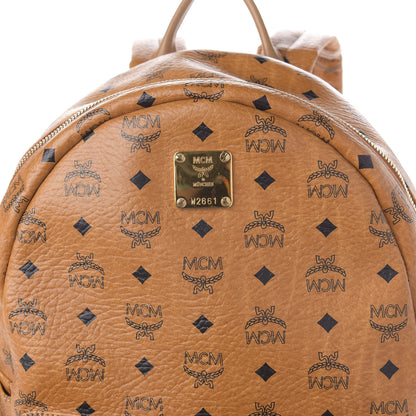 MCM Visetos Medium Stark Backpack Cognac 8 of 8