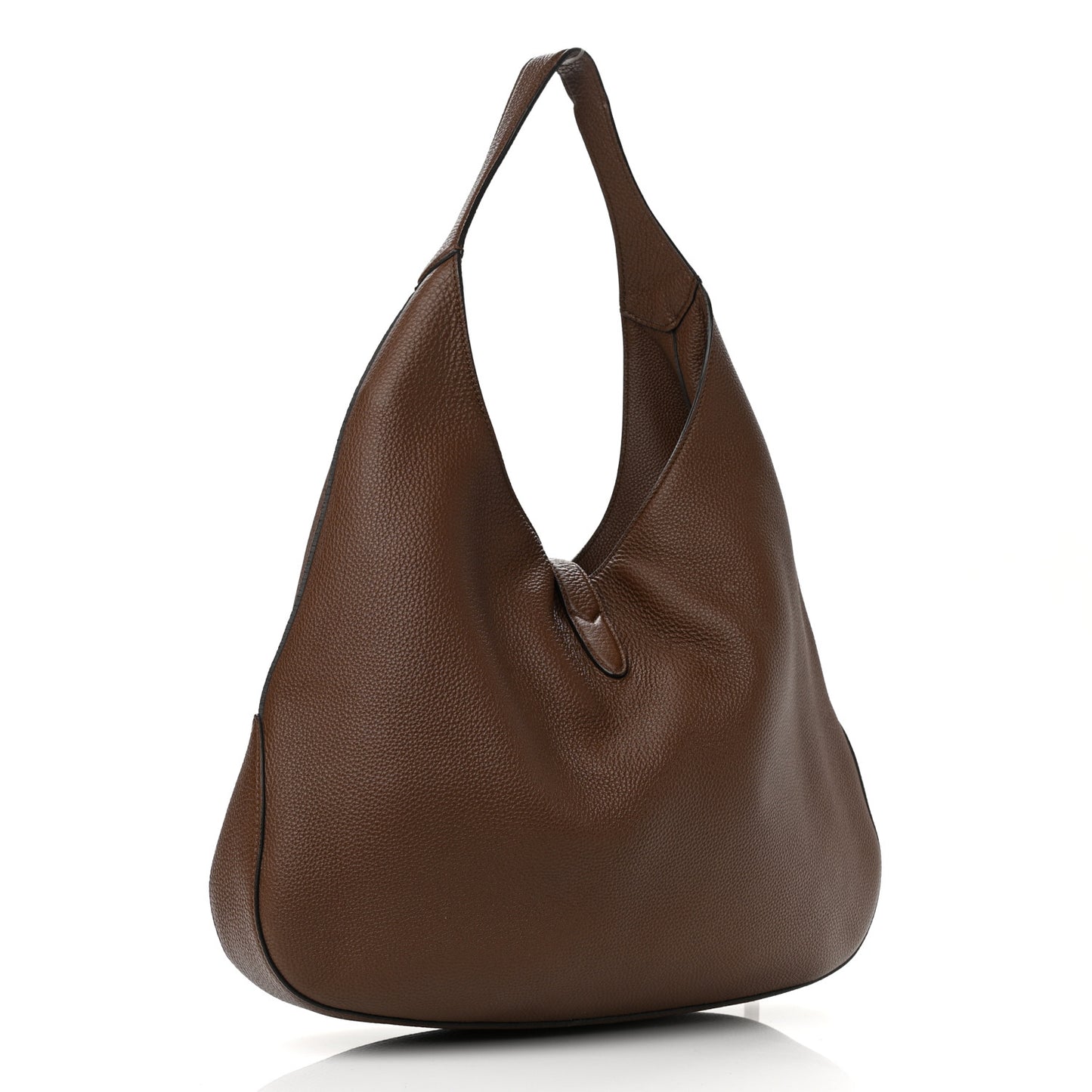 Soft Grained Calfskin Large Jackie Hobo Nut Brown