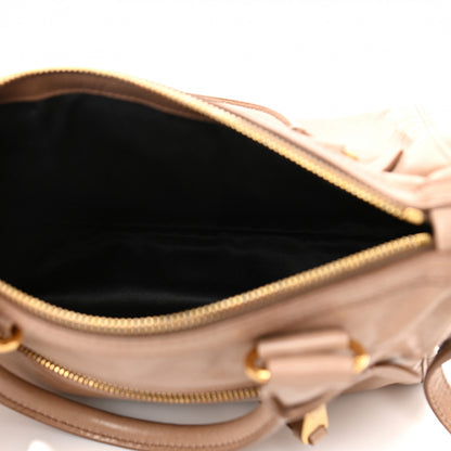 Miu Miu Vitello Shine Zip Tote Cammeo 5 of 10