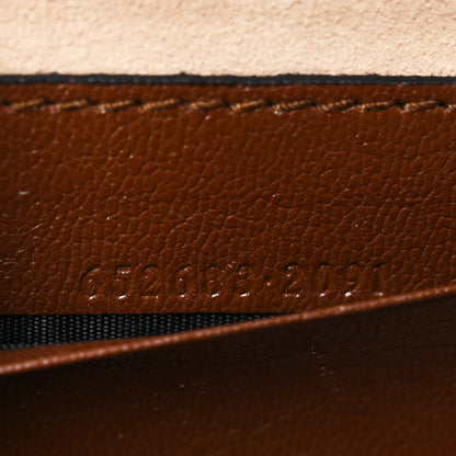 Gucci GG Supreme Monogram Calfskin Mini Padlock Top Handle Shoulder Bag Beige Black Cuir 7 of 12