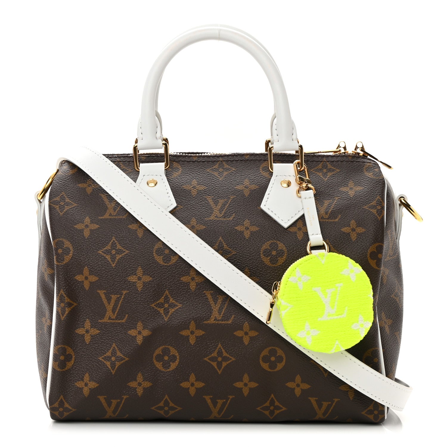 Louis Vuitton Monogram LV Match Speedy Bandouliere 25 White 1 of 13