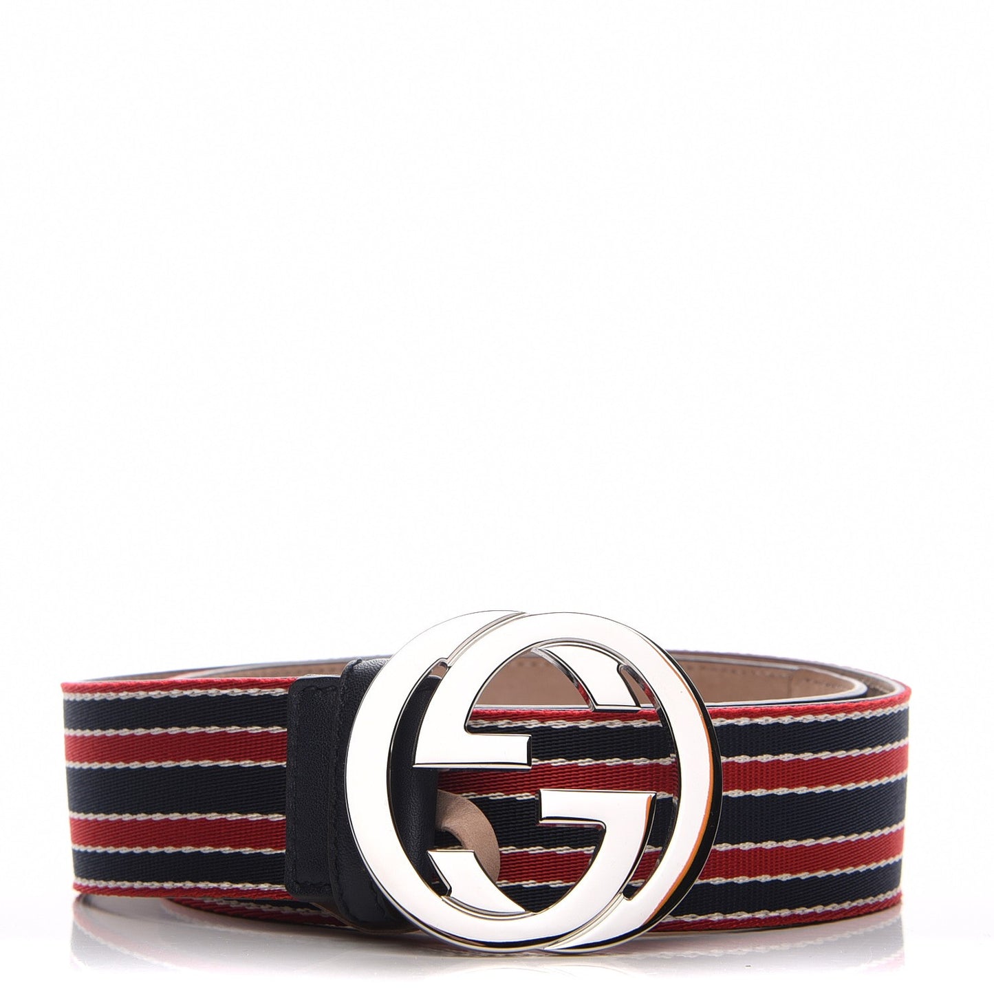 Canvas Web Interlocking G Belt 90 36 Blue Red