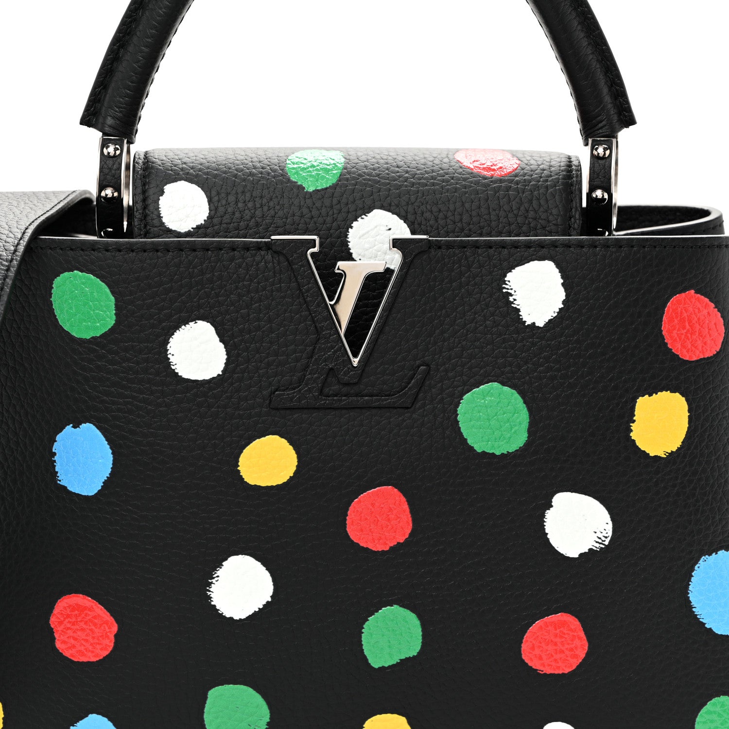 Louis Vuitton LV X YK Taurillon Capucines MM Black 7 of 9