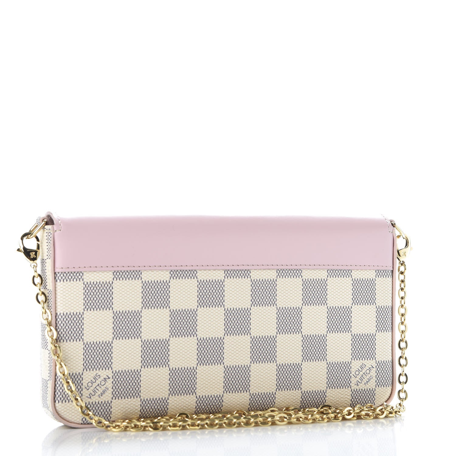 Louis Vuitton Damier Azur Calfskin Pochette Felicie Eau de Rose 2 of 9