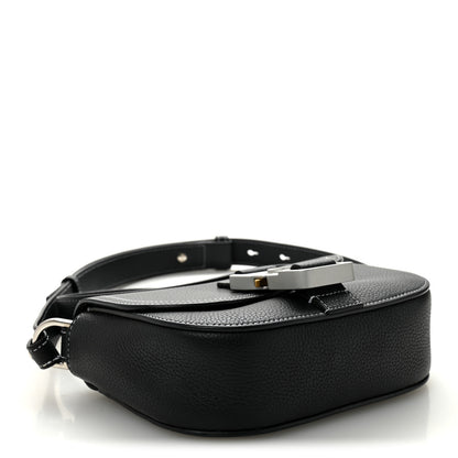 Christian Dior Grained Calfskin Saddle Messenger Bag With Strap Black 2 of 12