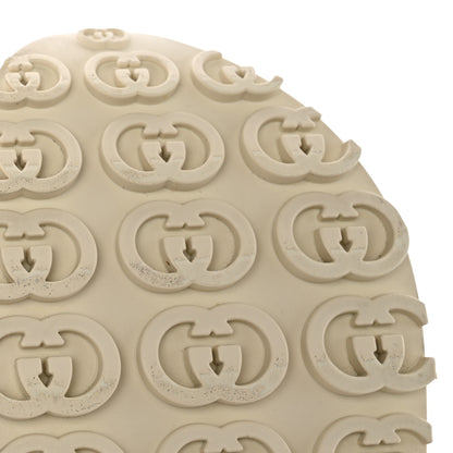 Gucci Cubic Rubber GG Monogram Womens Interlocking G Platform 42mm Slide Sandals 36 Beige Ebony 10 of 11