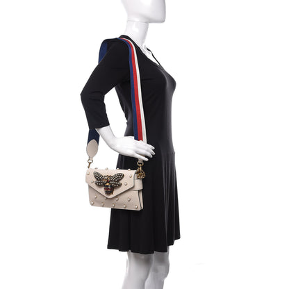 Gucci Nappa Pearl Studded Mini Queen Margaret Broadway Shoulder Bag Mystic White 2 of 10