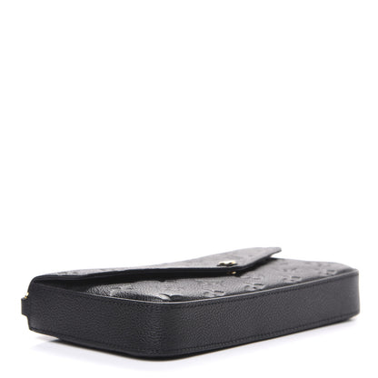 Louis Vuitton Empreinte Pochette Felicie Chain Wallet Black 3 of 8