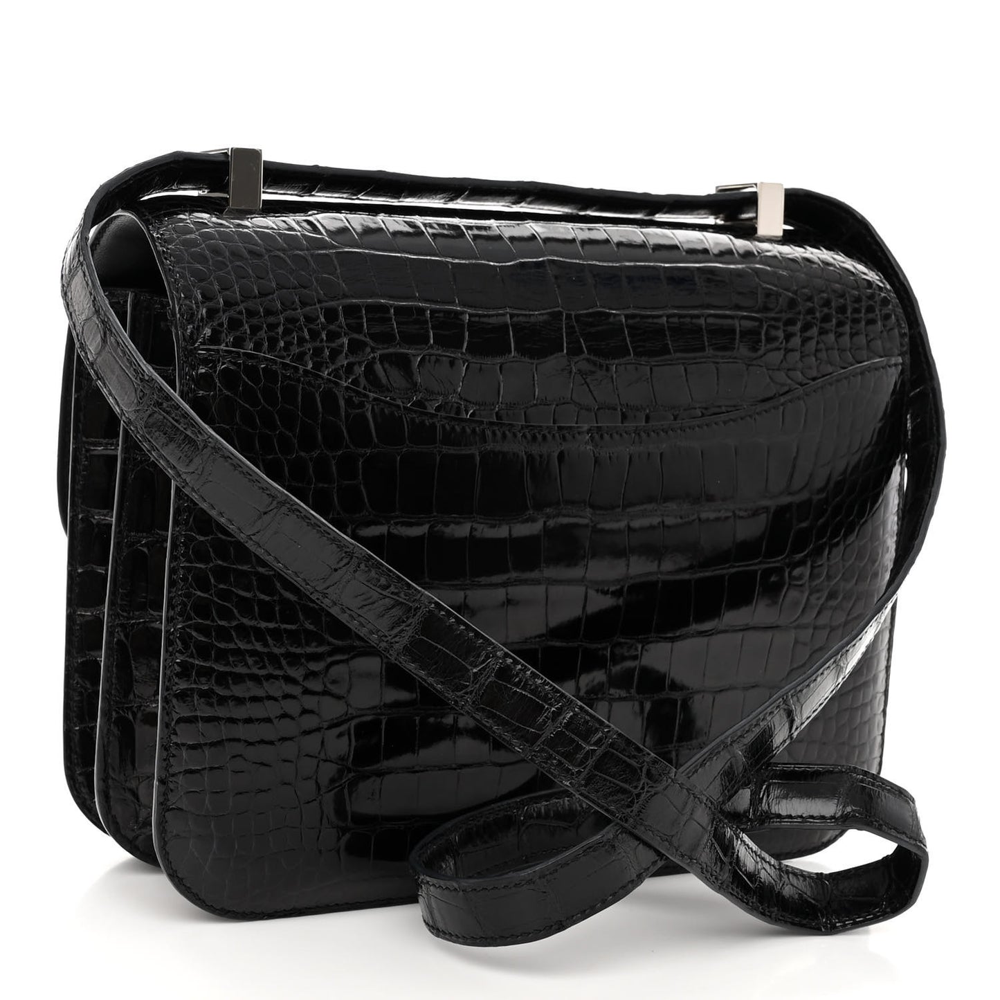 Shiny Alligator Constance 24 Black