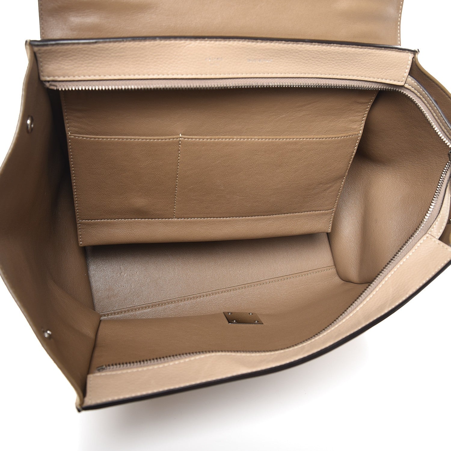 Celine Drummed Calfskin Suede Medium Trapeze Dune 5 of 9