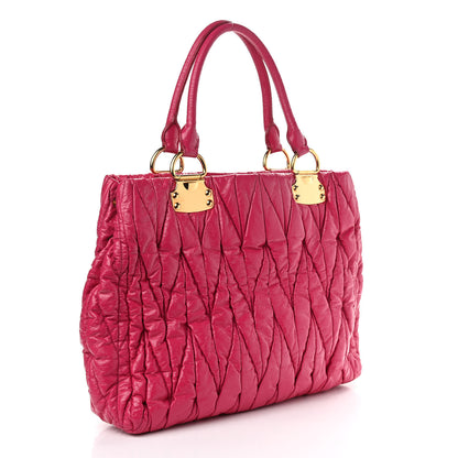Miu Miu Matelasse Shoulder Bag Fuxia 3 of 14