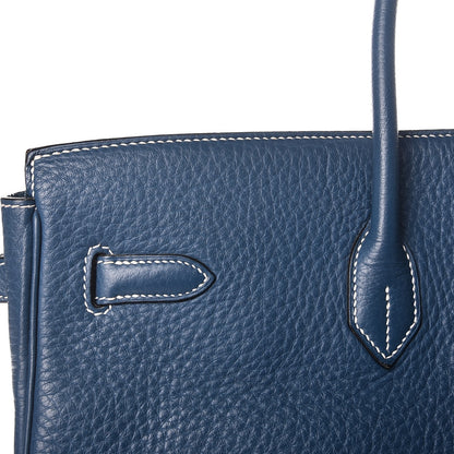Hermes Taurillon Clemence Birkin 40 Bleu Thalassa 25 of 31