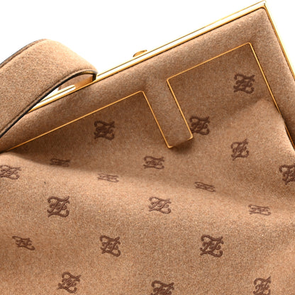 Fendi Flannel Karligraphy Embroidered Medium Fendi First Camel 8 of 10