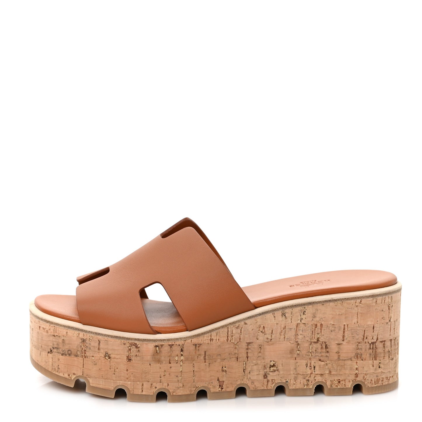 Calfskin Cork Eze 30 Sandals 39 Marron Glaise