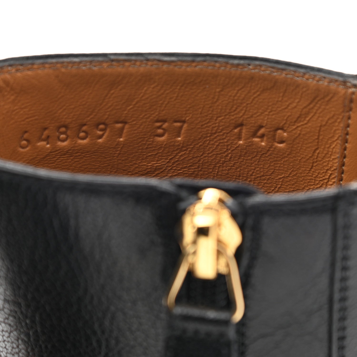 Gucci Goatskin Interlocking G Chain Ankle Boots 37 Black 8 of 9