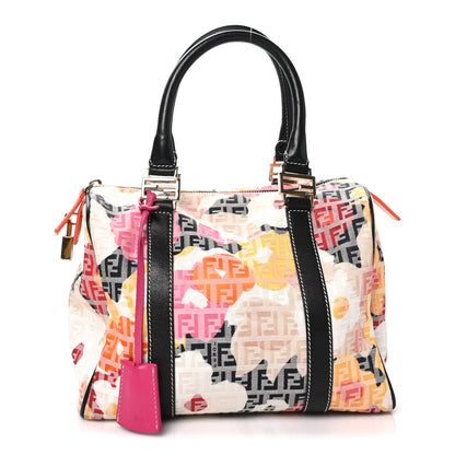 Fendi Zucchino Vitello Floral Forever Boston Multicolor Black 1 of 9