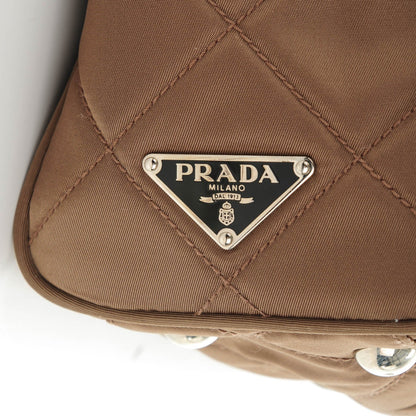 Prada Tessuto Nylon Quilted Small Tote Antilope Black 5 of 13