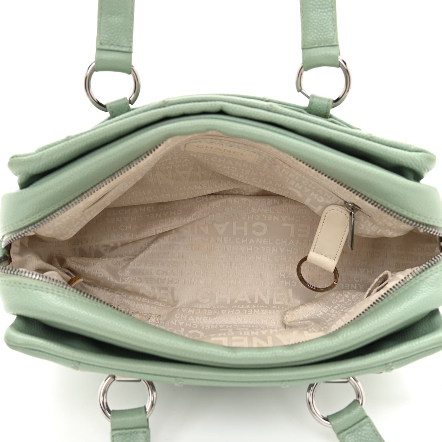 Caviar Square Stitched Bowler Light Green
