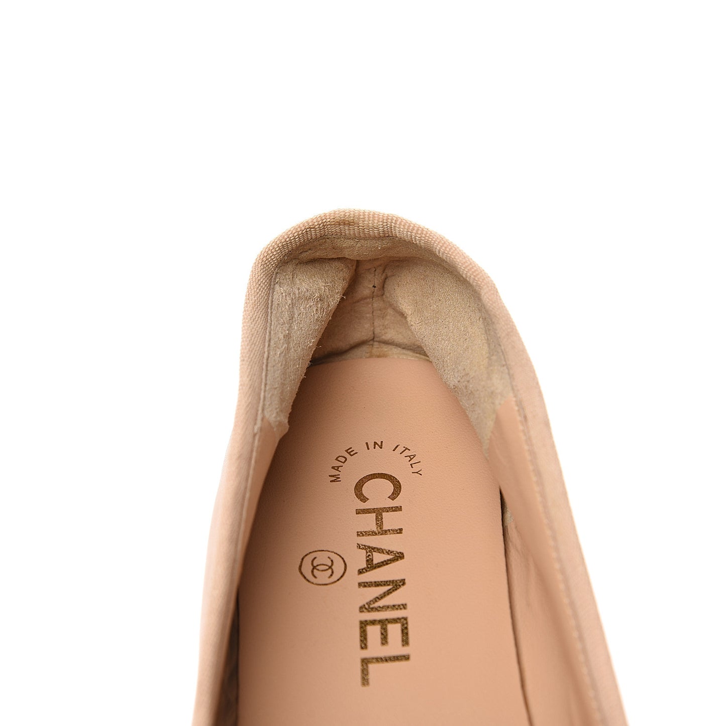 Lambskin Cap Toe Ballerina Flats 39 Beige Black