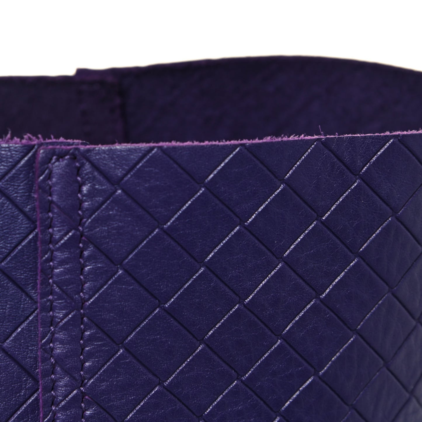 Calfskin Intrecciomirage Large Tote Purple