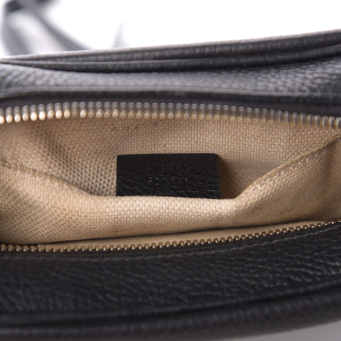 Pebbled Calfskin Small Soho Disco Bag Black