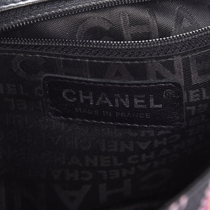 Chanel Satin Printed Lipstick Medium Single Flap Black 6 of 12