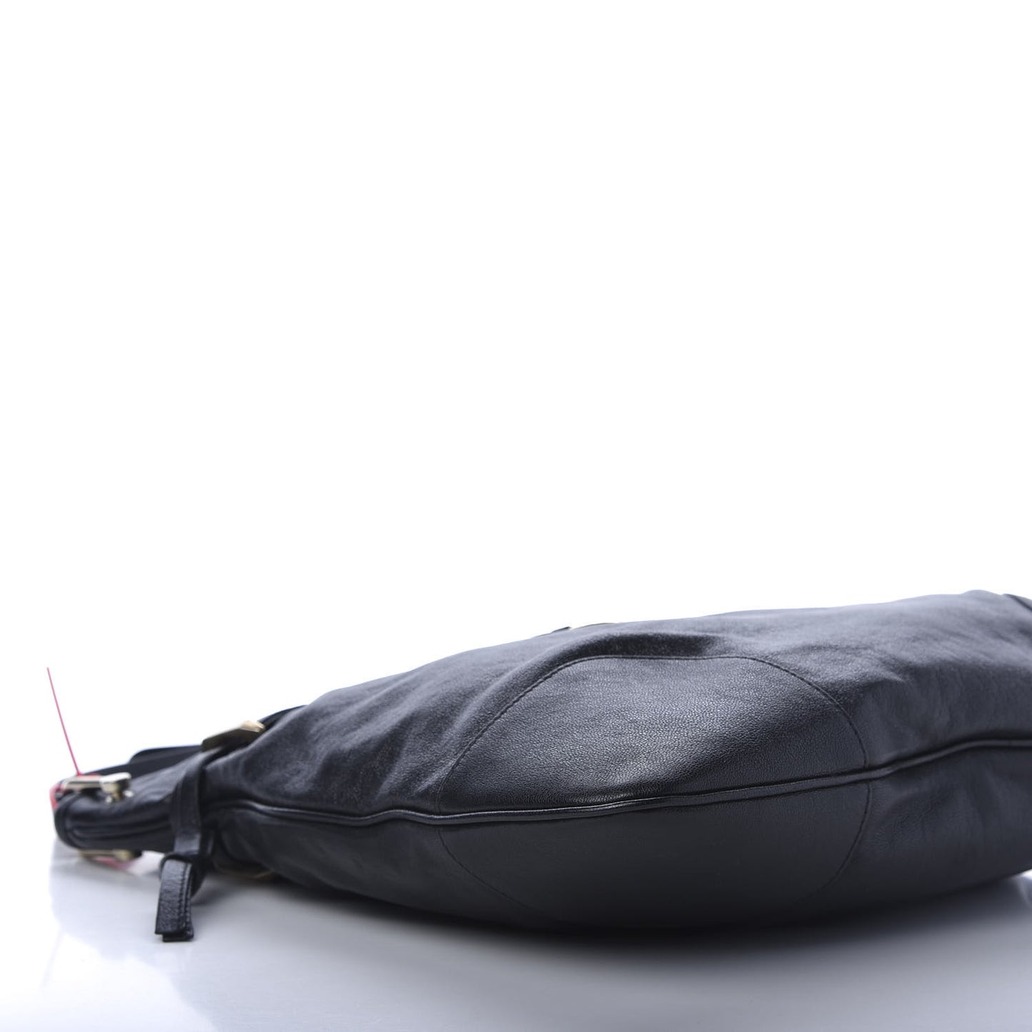 Sakai Calfskin Horsebit 1955 Cinch Top Messenger Bag Black