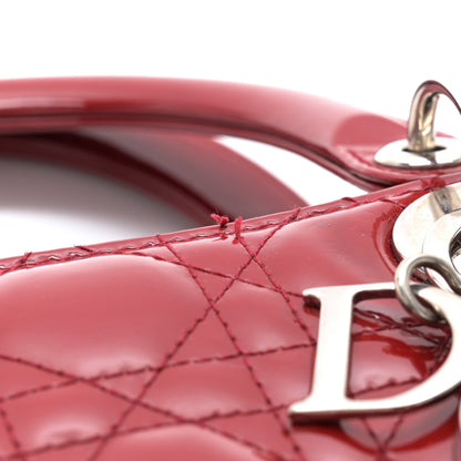 Christian Dior Patent Cannage Large Lady Dior Red 15 of 15