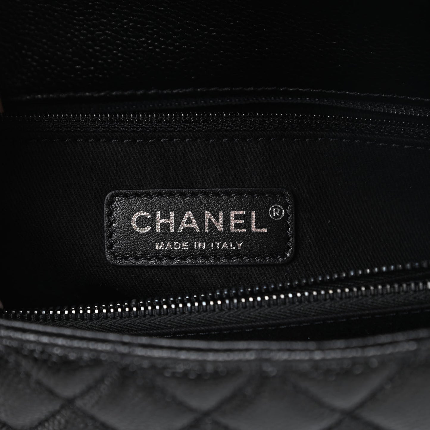 Caviar Quilted Small Coco Handle Flap So Black