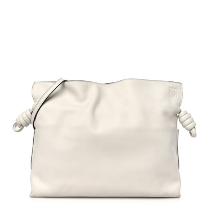 Loewe Calfskin Small Flamenco Knot Bag Soft White 1 of 12