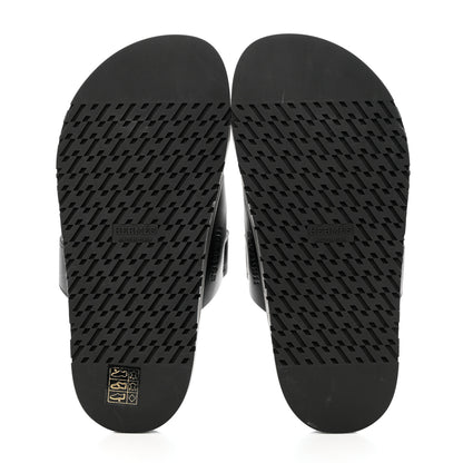 Hermes Calfskin Womens Chypre Sandals 35.5 Black 5 of 11