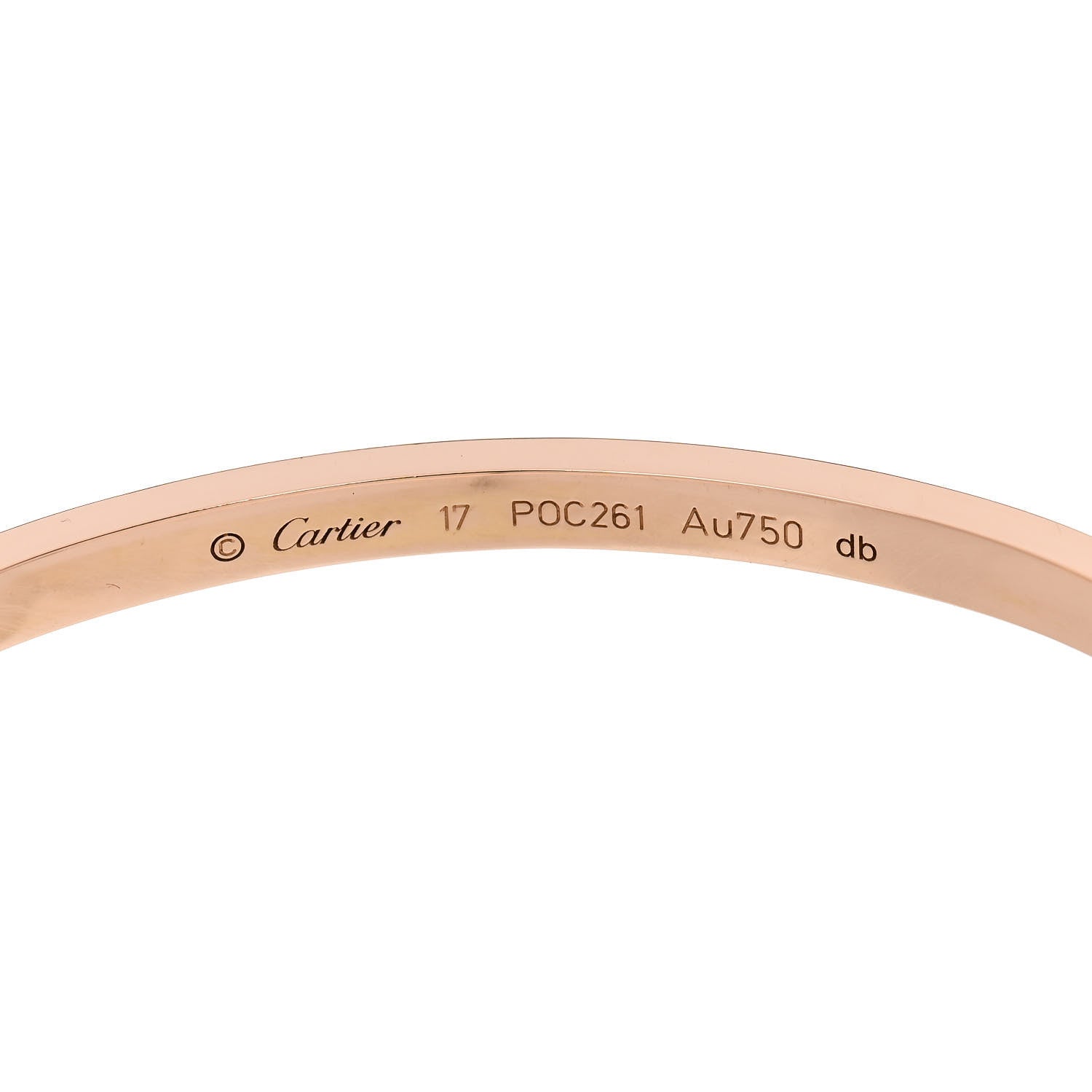 Cartier 18K Pink Gold 6 Diamond Small LOVE Bracelet 17 6 of 8