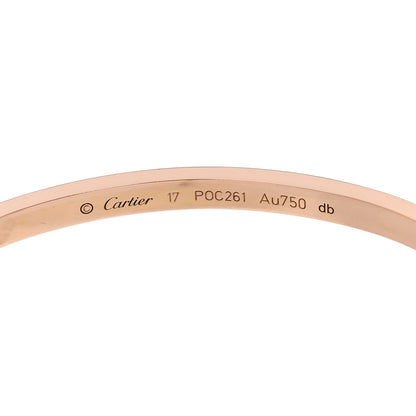 Cartier 18K Pink Gold 6 Diamond Small LOVE Bracelet 17 6 of 8