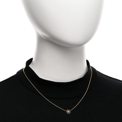 Christian Dior 18K Yellow Gold Diamond Mini Rose Des Vents Necklace 2 of 6