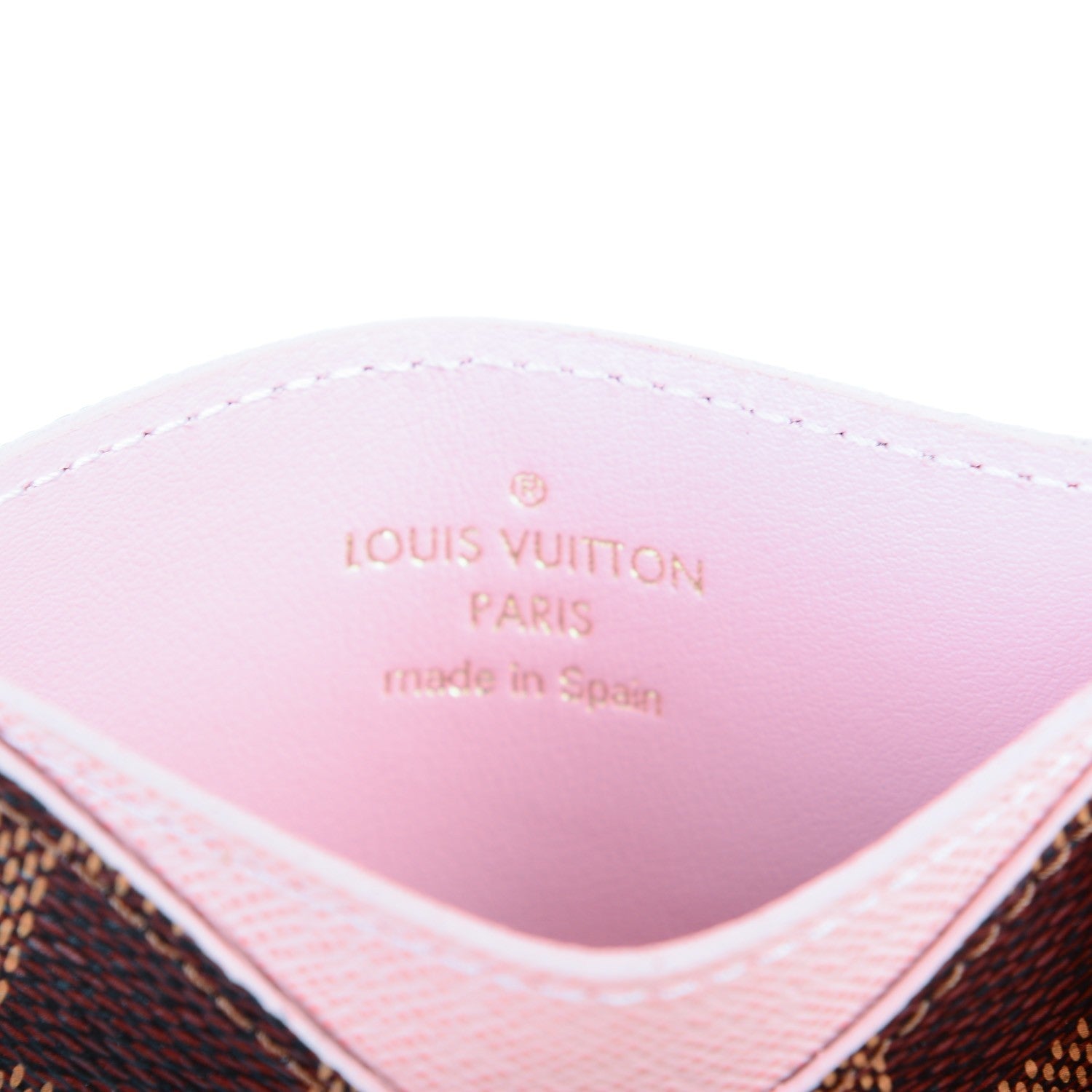 Louis Vuitton Damier Ebene Caissa Card Holder Rose Ballerine 6 of 7
